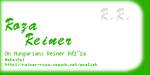 roza reiner business card